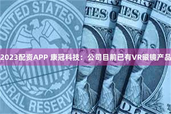 2023配资APP 康冠科技：公司目前已有VR眼镜产品