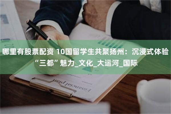 哪里有股票配资 10国留学生共聚扬州：沉浸式体验“三都”魅力_文化_大运河_国际